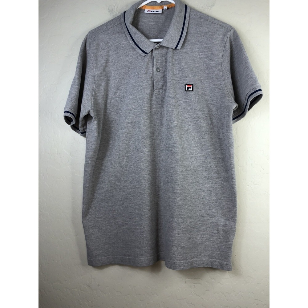 FILA Mens XL Gray Polo Shirt (Fits Like A Large)